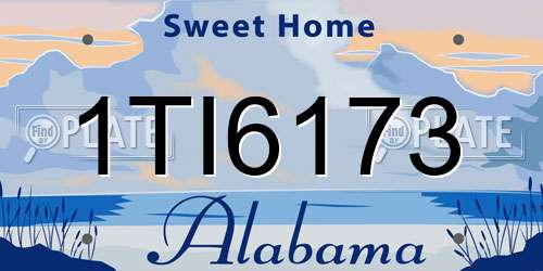1TI6173 Alabama License Plate