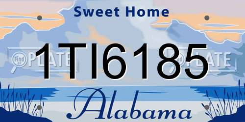 1TI6185 Alabama License Plate