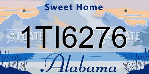 1TI6276 Alabama License Plate