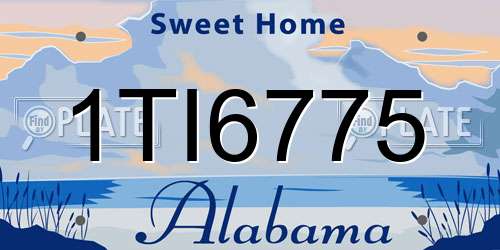 1TI6775 Alabama License Plate
