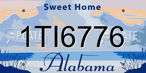 1TI6776 Alabama License Plate