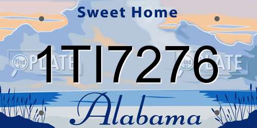 1TI7276 Alabama License Plate