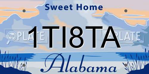 1TI8TA Alabama License Plate