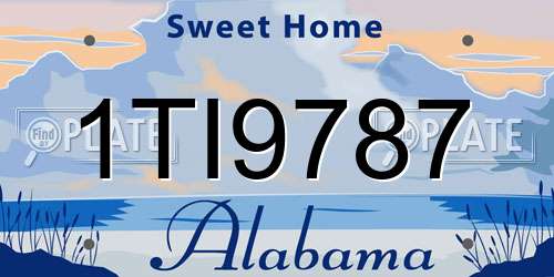 1TI9787 Alabama License Plate