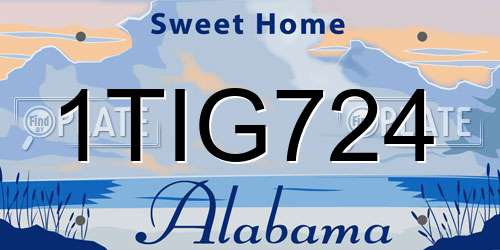 1TIG724 Alabama License Plate