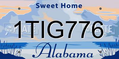 1TIG776 Alabama License Plate