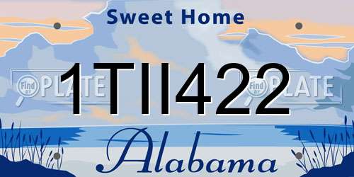 1TII422 Alabama License Plate