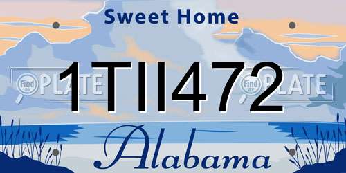 1TII472 Alabama License Plate
