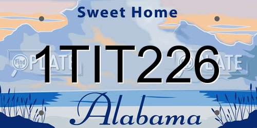 1TIT226 Alabama License Plate