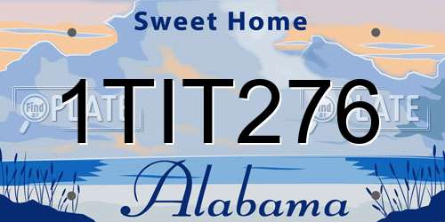 1TIT276 Alabama License Plate