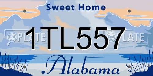 1TL557 Alabama License Plate