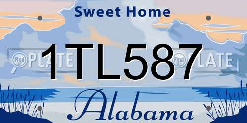 1TL587 Alabama License Plate
