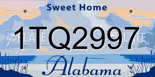 1TQ2997 Alabama License Plate