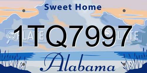 1TQ7997 Alabama License Plate