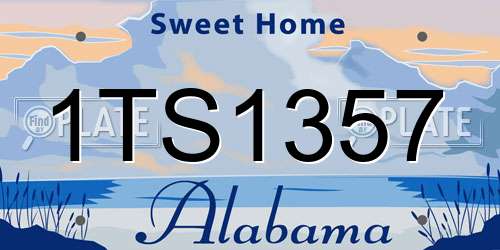 1TS1357 Alabama License Plate