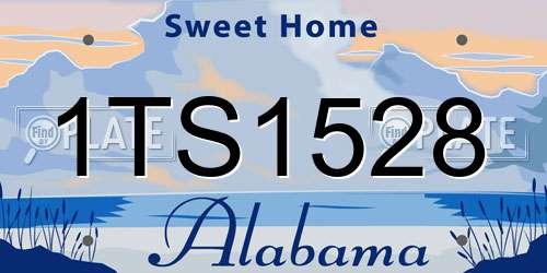 1TS1528 Alabama License Plate