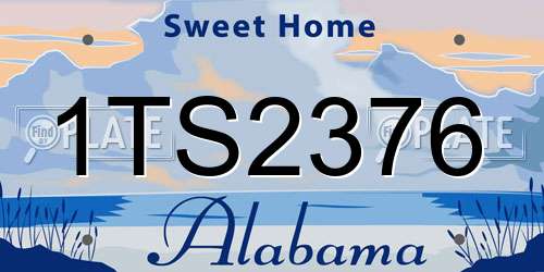 1TS2376 Alabama License Plate