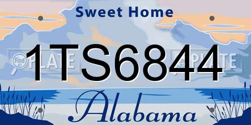 1TS6844 Alabama License Plate