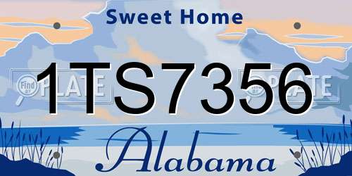 1TS7356 Alabama License Plate