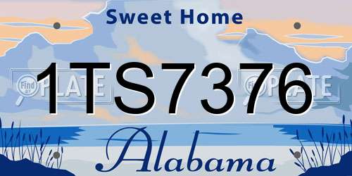 1TS7376 Alabama License Plate