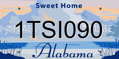 1TSI090 Alabama License Plate