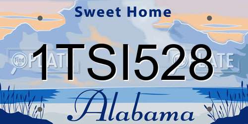 1TSI528 Alabama License Plate