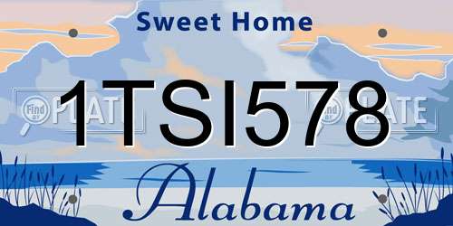 1TSI578 Alabama License Plate