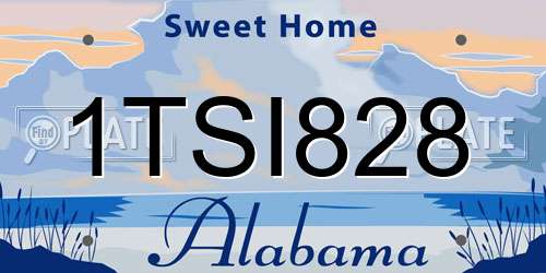 1TSI828 Alabama License Plate
