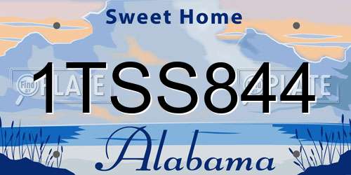 1TSS844 Alabama License Plate