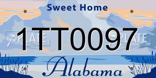 1TT0097 Alabama License Plate