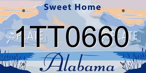 1TT0660 Alabama License Plate