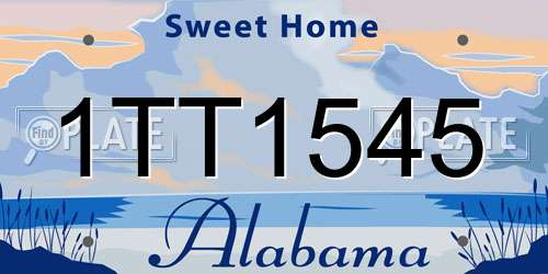 1TT1545 Alabama License Plate
