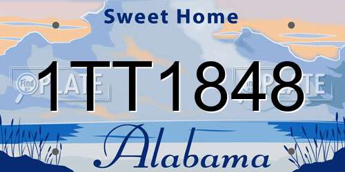 1TT1848 Alabama License Plate