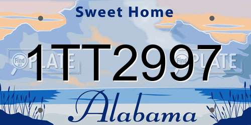 1TT2997 Alabama License Plate