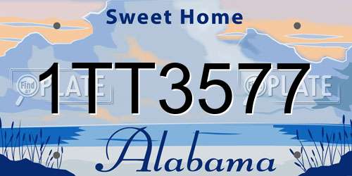 1TT3577 Alabama License Plate