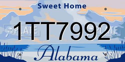 1TT7992 Alabama License Plate