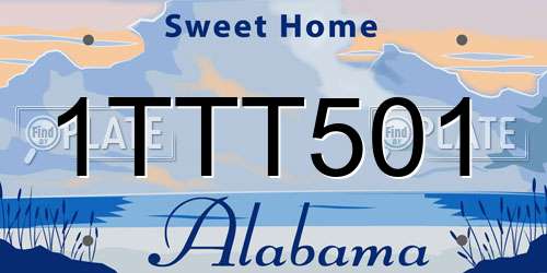 1TTT501 Alabama License Plate