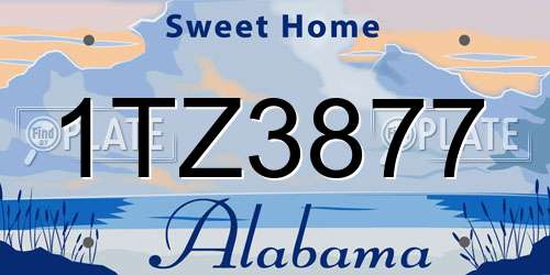 1TZ3877 Alabama License Plate