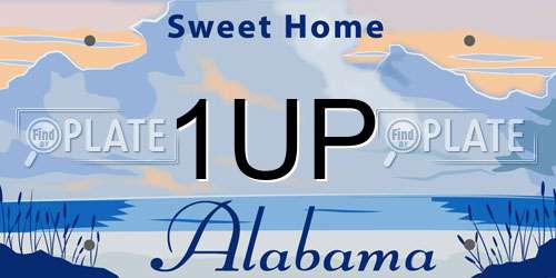 1UP Alabama License Plate