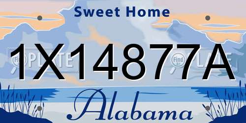 1X14877A Alabama License Plate
