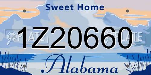 1Z20660 Alabama License Plate