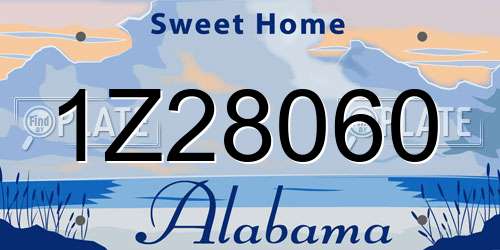 1Z28060 Alabama License Plate