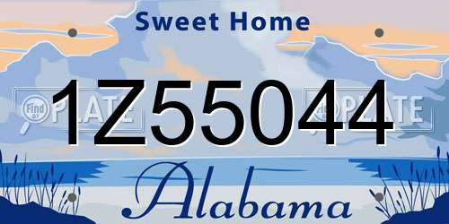1Z55044 Alabama License Plate