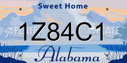 1Z84C1 Alabama License Plate