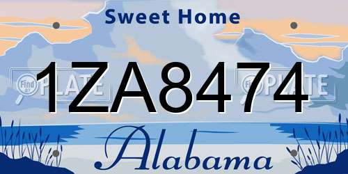 1ZA8474 Alabama License Plate