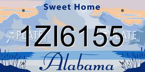 1ZI6155 Alabama License Plate