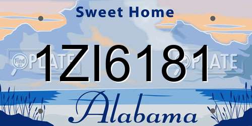 1ZI6181 Alabama License Plate