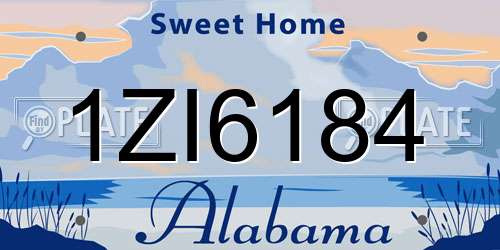 1ZI6184 Alabama License Plate