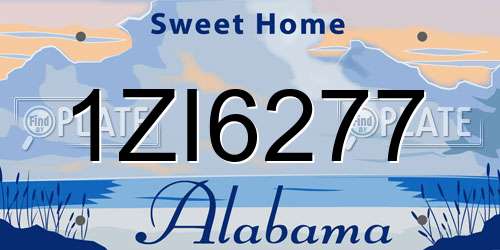 1ZI6277 Alabama License Plate