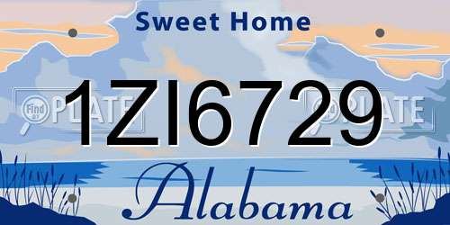 1ZI6729 Alabama License Plate